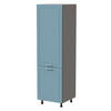 VORRATSSCHRANK Bari D14/DP/60/207 Grau / RAL 5024 pastellblau 60 / 59 / 207cm - Blau/Grau, Holz/Holzwerkstoff (60/207/59cm) - Feldmann-Wohnen