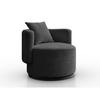 DREHSESSEL Dolce schwarz velour - Schwarz, Textil (90/83/90cm) - Beautysofa