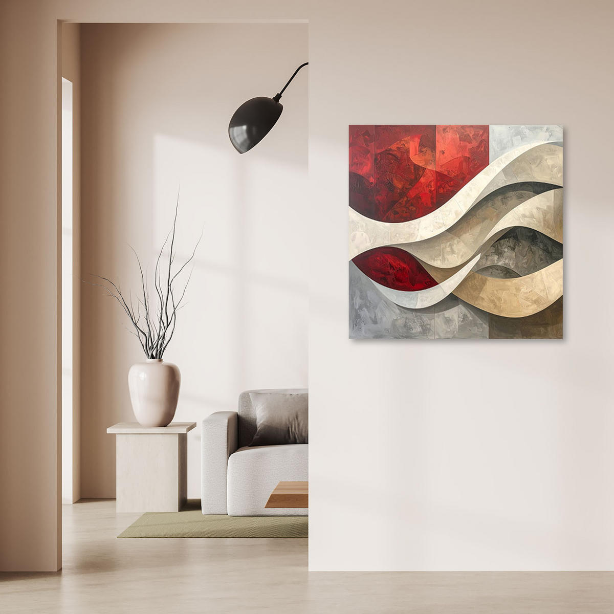 LEINWANDBILD 3D und geometrisch 40x40cm - Multicolor, Textil (40/40cm) - Feeby