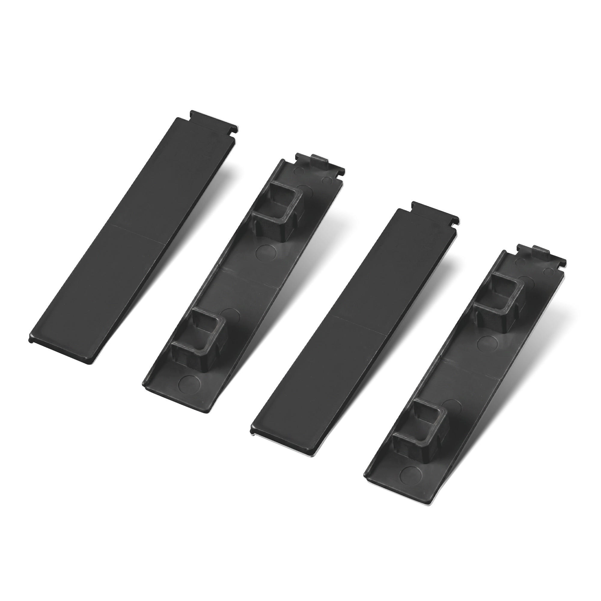 Bestlivings Gardinenschienen-Endstück Schwarz 2x9 cm