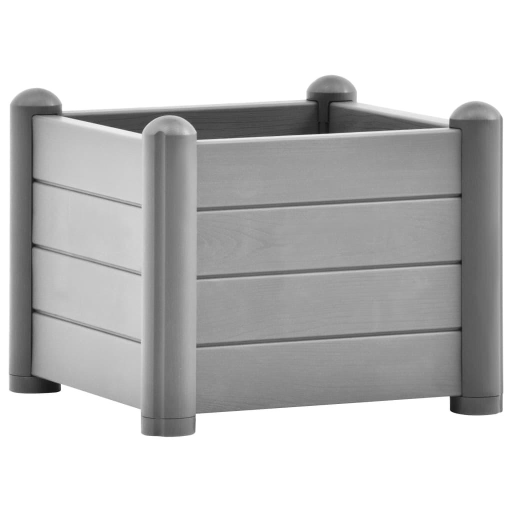 furnicato Garten-Hochbeet Grau 43x35x43 cm