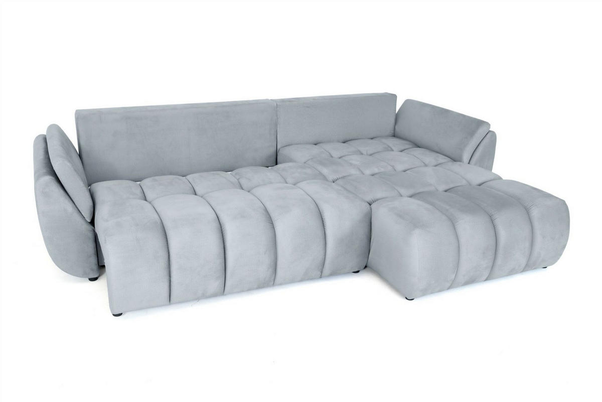 ECKSOFA Collin Mit Schlaffunktion - Hellgrau, Holzwerkstoff/Textil (185/280cm) - Fun Möbel