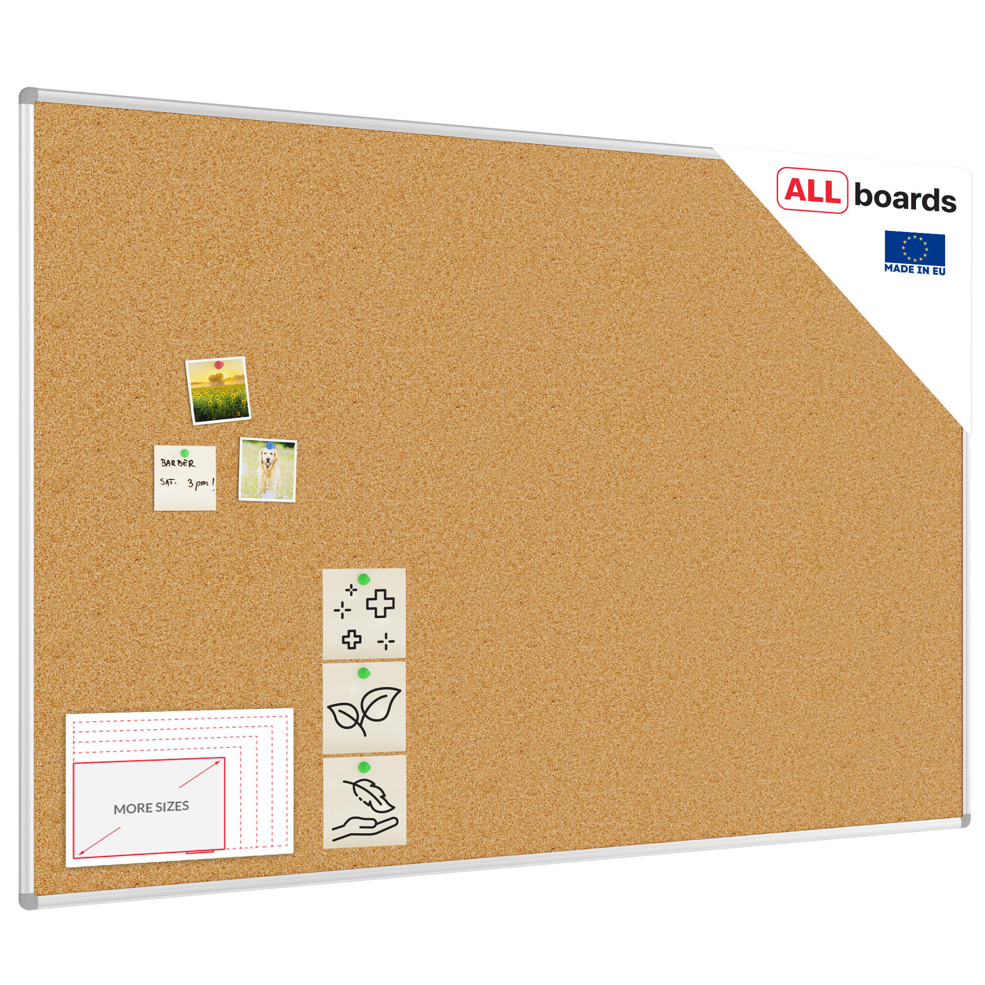 PINNWAND mit Alurahmen 180x120cm - Braun, Holzwerkstoff (180/120/1.6cm) - ALLboards