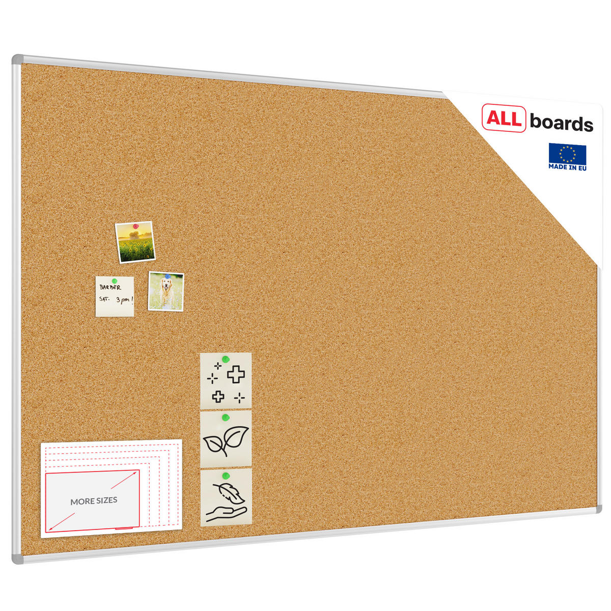 PINNWAND mit Alurahmen 180x120cm - Braun, Holzwerkstoff (180/120/1.6cm) - ALLboards