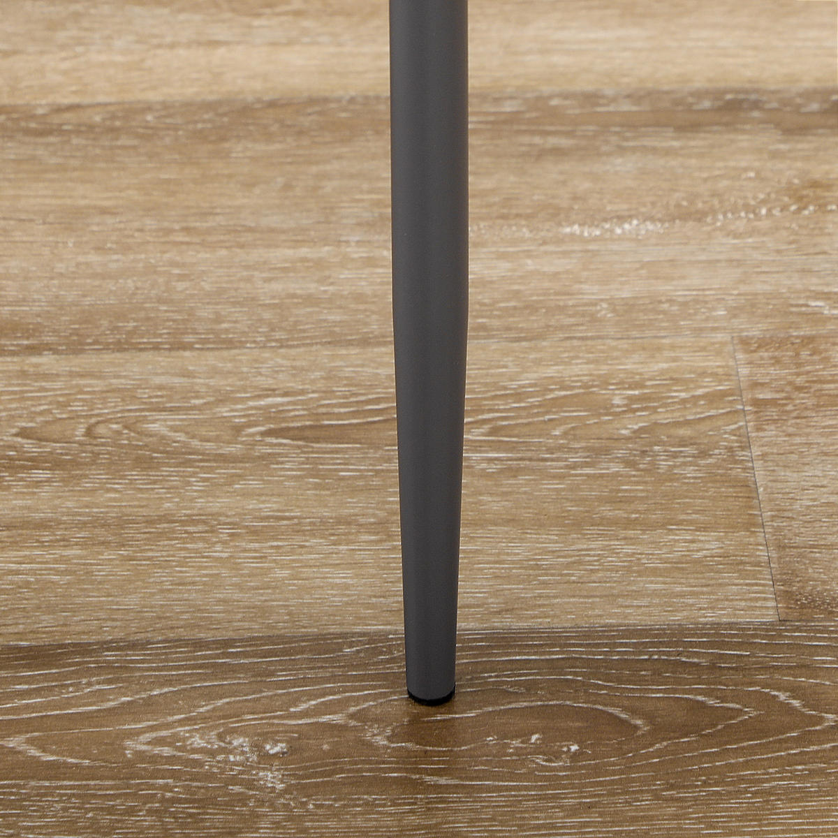 ESSGRUPPE mit 4 Stühlen, Küchentisch mit Kunstlederstühlen, 120 x 70 x 75 cm, grau - Grau, Metall (120/75/70cm)