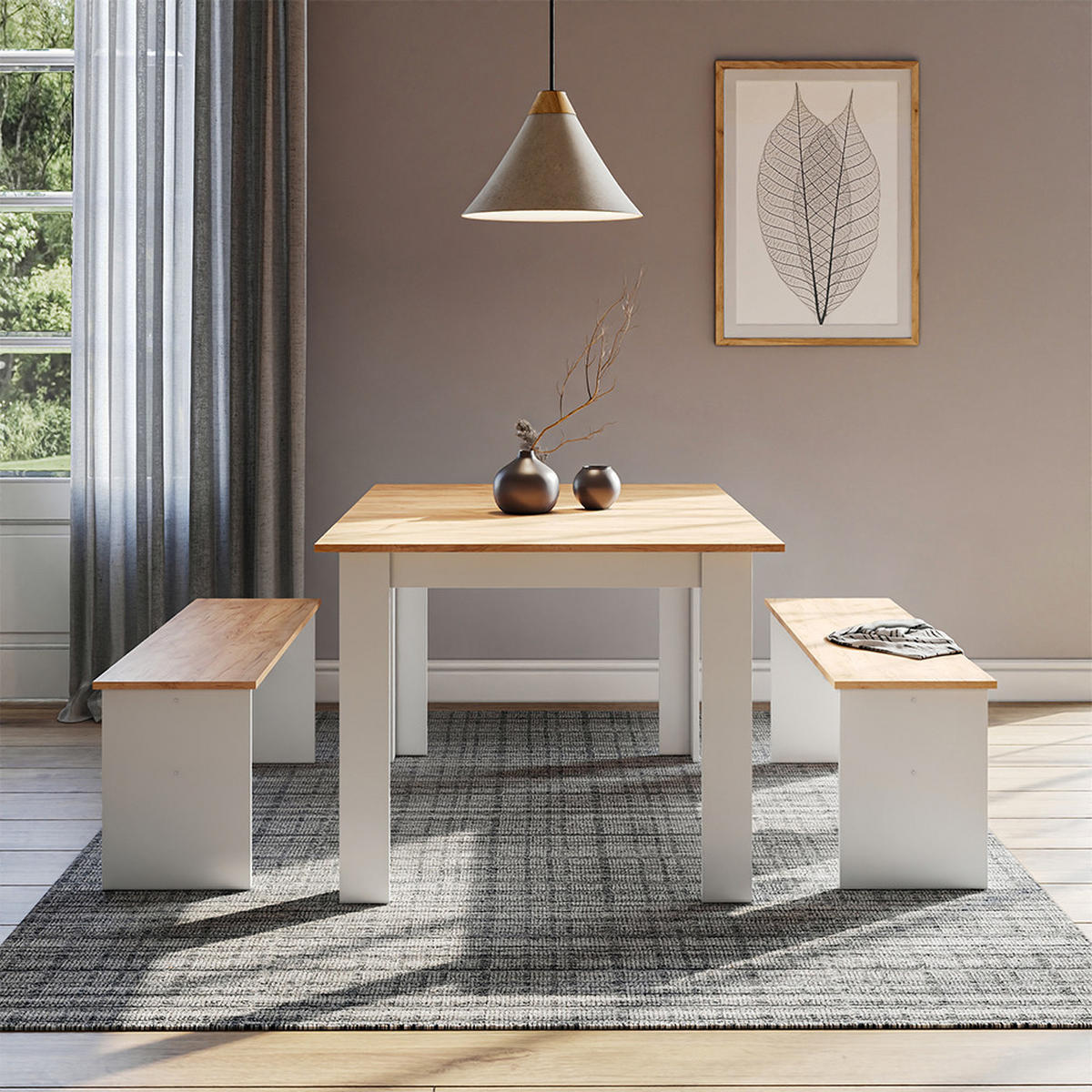 Honigeiche/Weiß, Holzwerkstoff (137.6/73/92.8cm) - Vicco