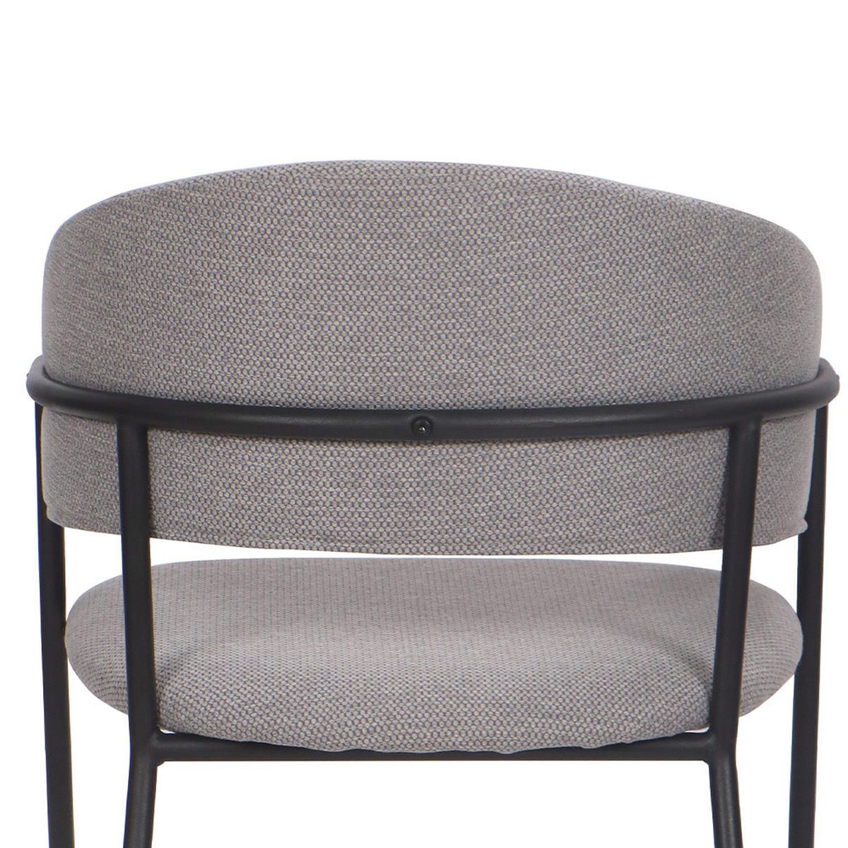 STUHL OVO gespolsterter - grau - Glamour Chenille - Schwarz/Grau, Textil/Metall (56/79/54cm) - NEW HOME
