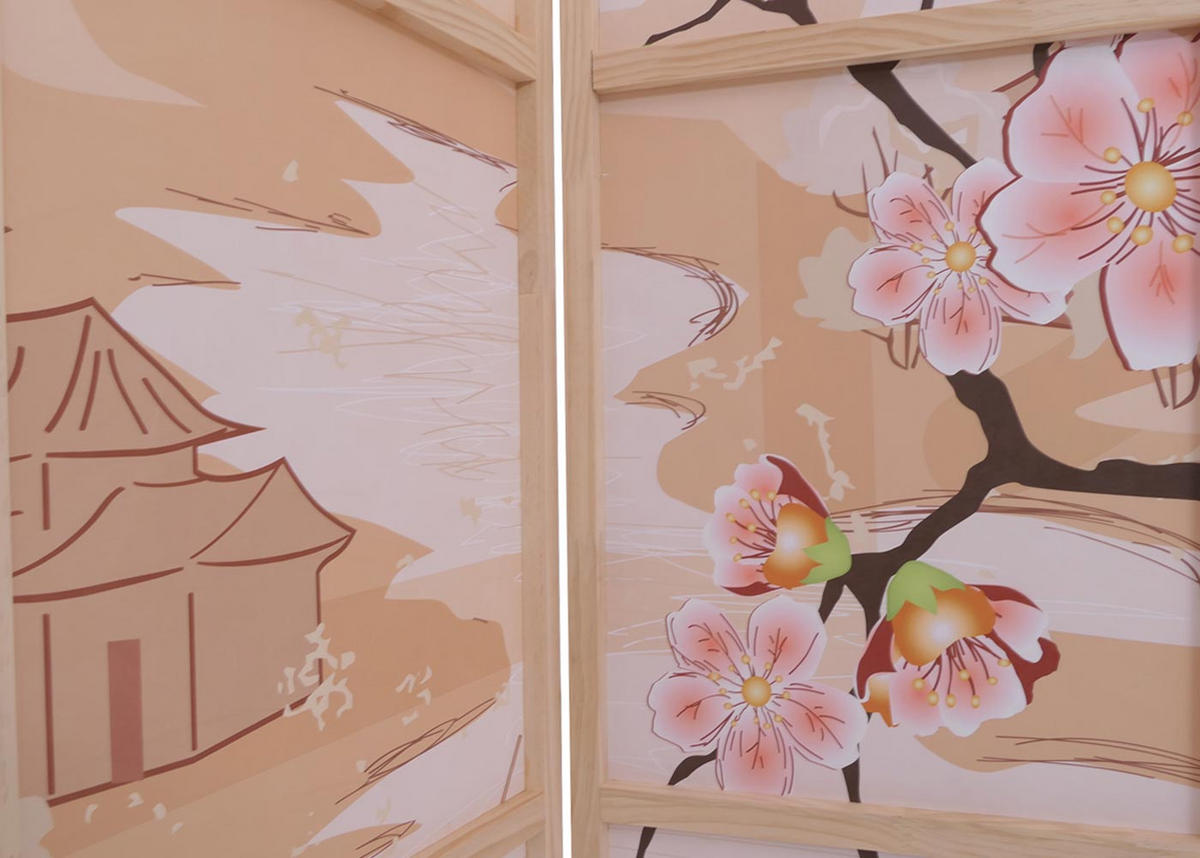 PARAVENT Pink - Pink, Holz (227/170/2cm) - MCW