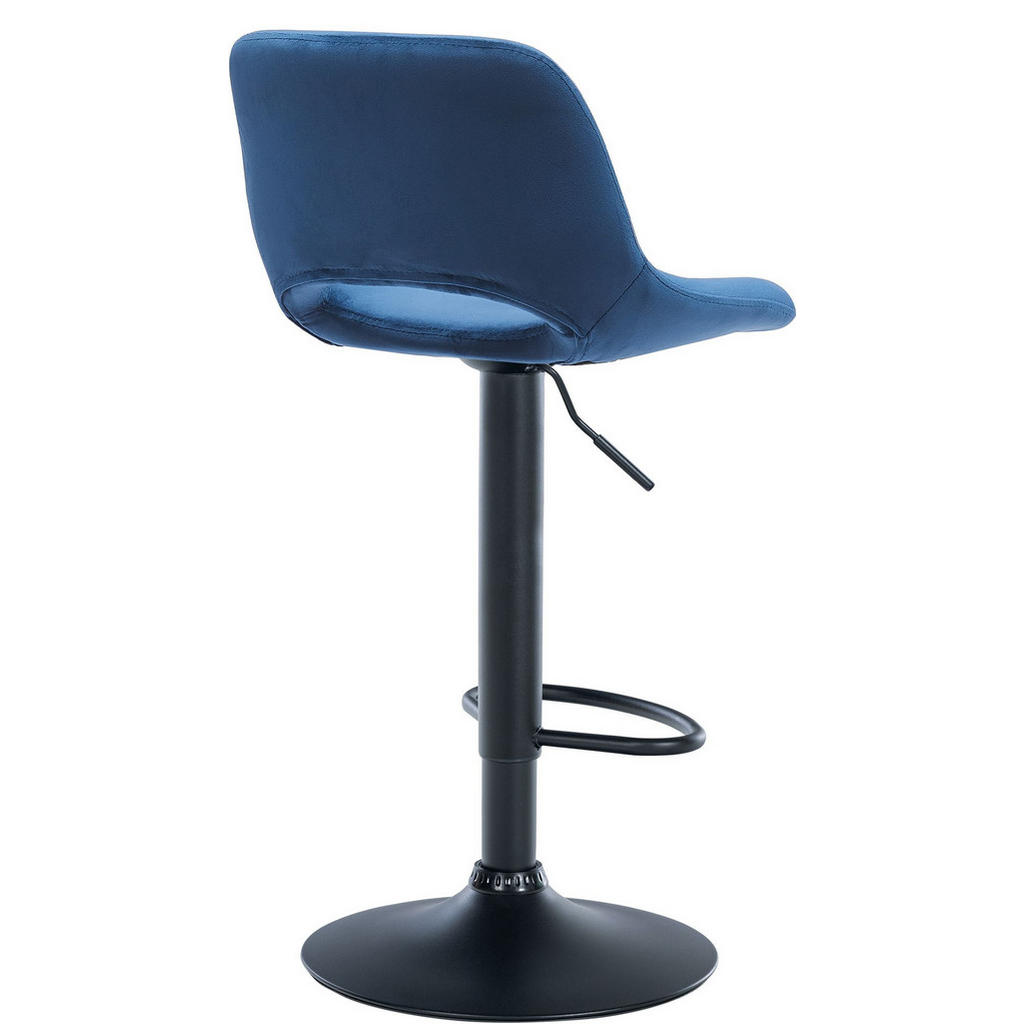 Thumbnail - CLP Barhocker, Blau, Textil, 42x86x46 cm, Esszimmer, Barmöbel, Barhocker