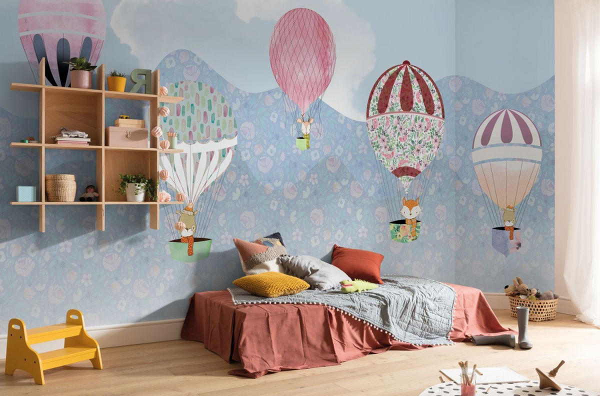 FOTOTAPETE Luftballon 500 x 250 cm - Multicolor, Papier (500/250cm) - Sanders & Sanders