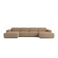 ECKSOFA Cursal U-Form, Stoff Poso, Dunkelbeige - Beige, Holz (364/166cm) - Kaiser Möbel