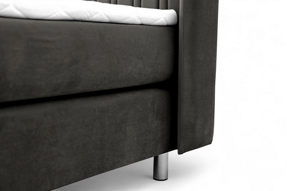 BOXSPRINGBETT Agnus - Schwarz, Holzwerkstoff/Textil (120/200cm) - Fun Möbel