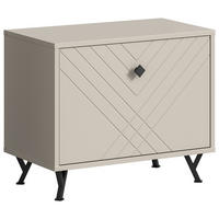 SITZBANK NOTES (B/H/T: ca. 60/50/35 cm) in sandbeige/sandbeige matt - Sandfarben, Holzwerkstoff (60/50/35cm)