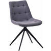 DREHSTUHL Stoff dunkelgrau - Dunkelgrau/Schwarz, Textil/Metall (48/82/56cm) - CLP