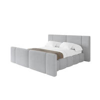 POLSTERBETT mit Bettkasten, Fußteil und Lattenrost, Bett mit Matratze H3/H4 - NILO-Z 200x200 Grau - Anthrazit, Holzwerkstoff/Textil (200/200cm) - ALTDECOR