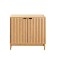 SIDEBOARD mit 2 Türen und geriffelten Fronten bologne 40/72/80 cm - Eschefarben, Holzwerkstoff (40/72/49.5cm) - Calicosy