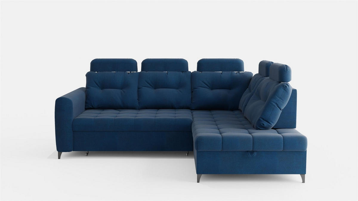ECKSOFA Wendie - Dunkelblau, Holzwerkstoff/Textil (250/200cm) - Fun Möbel