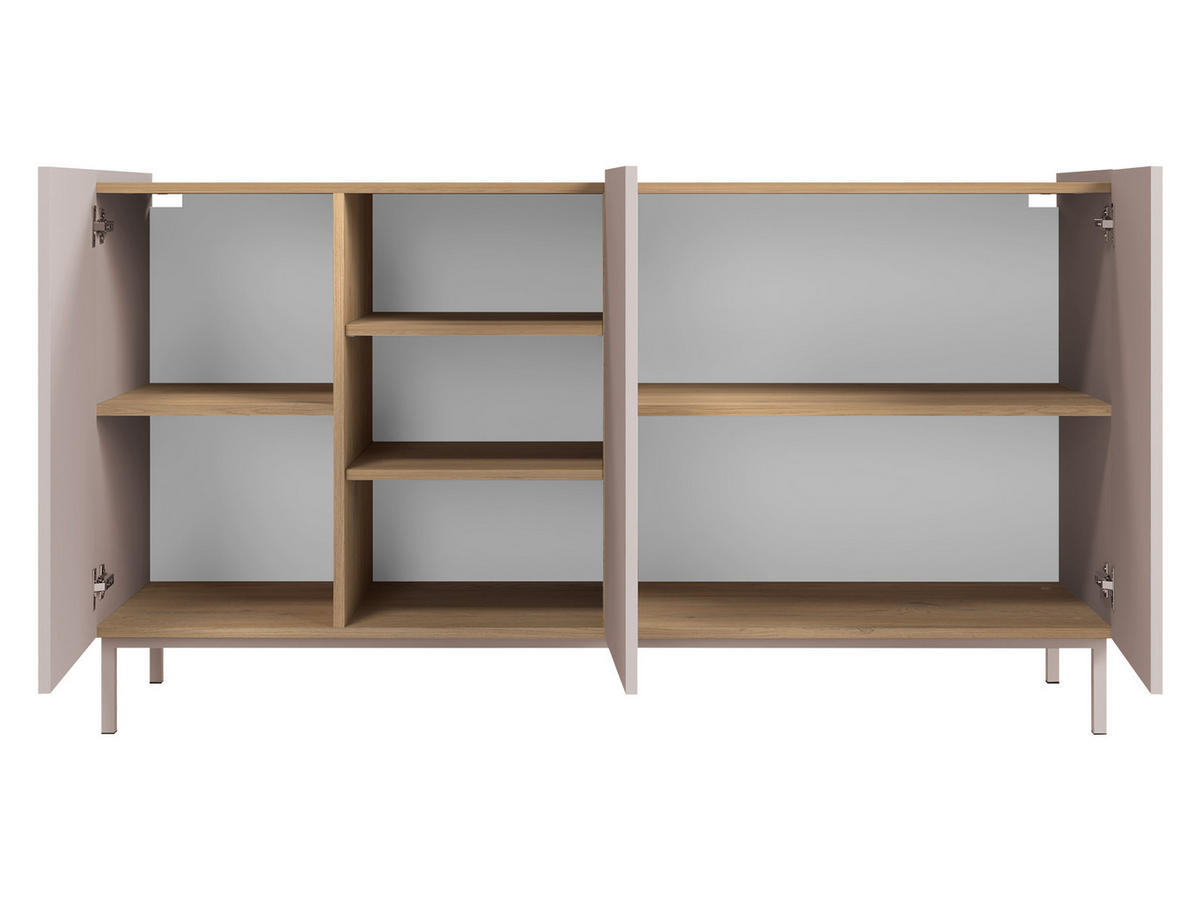 SIDEBOARD System 77 - Kaschmir, Holzwerkstoff/Metall (153/85/44cm) - MIRJAN24