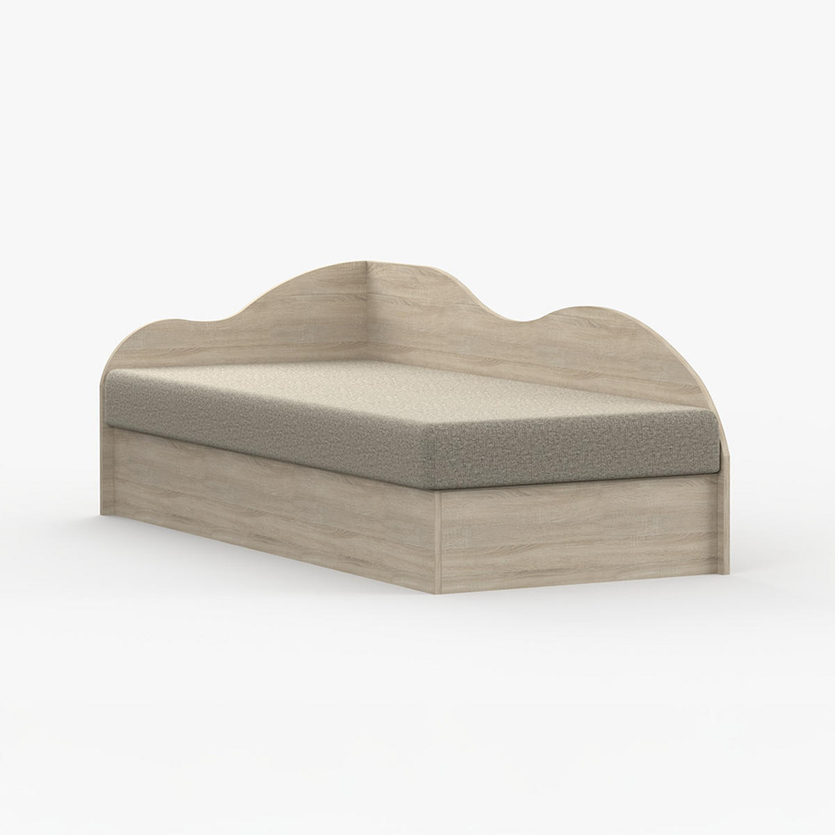 BETT SOLO Lattenrost, 80/200 in Aragon 20 - Beige/Sonoma Eiche, Holzwerkstoff - imoebel24
