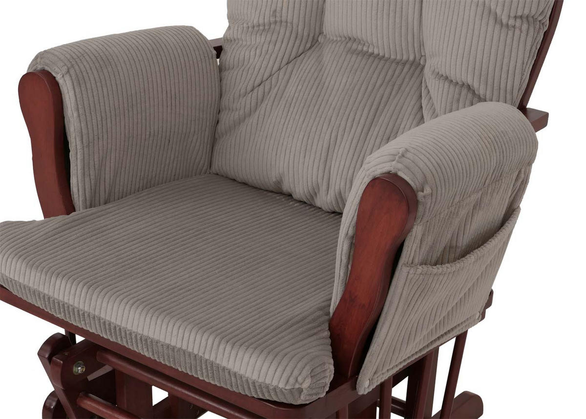 RELAXSESSEL Hellgrau, Braun - Hellgrau/Braun, Textil (74/103/71cm) - MCW