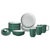FRÜHSTÜCKSSET Jasper Grün 16er Set - Grün, Keramik (1/1/1cm) - Ritzenhoff Breker