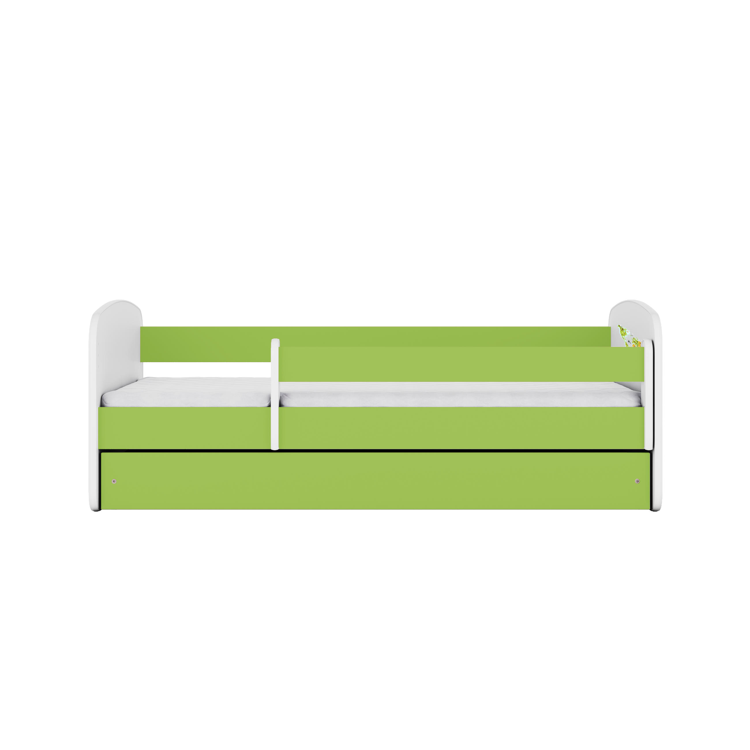 KINDERBETT Karte mit Schublade 160/80 90/61/164 - Grün, Holzwerkstoff (80/160cm) - RAUMHIRSCH FURNITURE