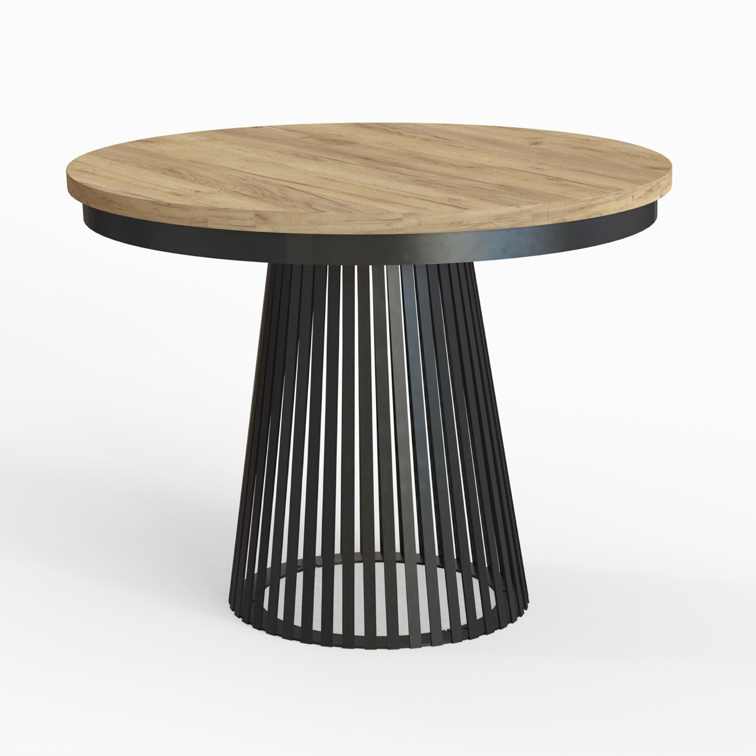 ESSTISCH LAMORE - Honigeiche/Schwarz, Holzwerkstoff (100/100/77cm) - Meblini