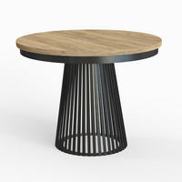 ESSTISCH LAMORE - Honigeiche/Schwarz, Holzwerkstoff (100/100/77cm) - Meblini