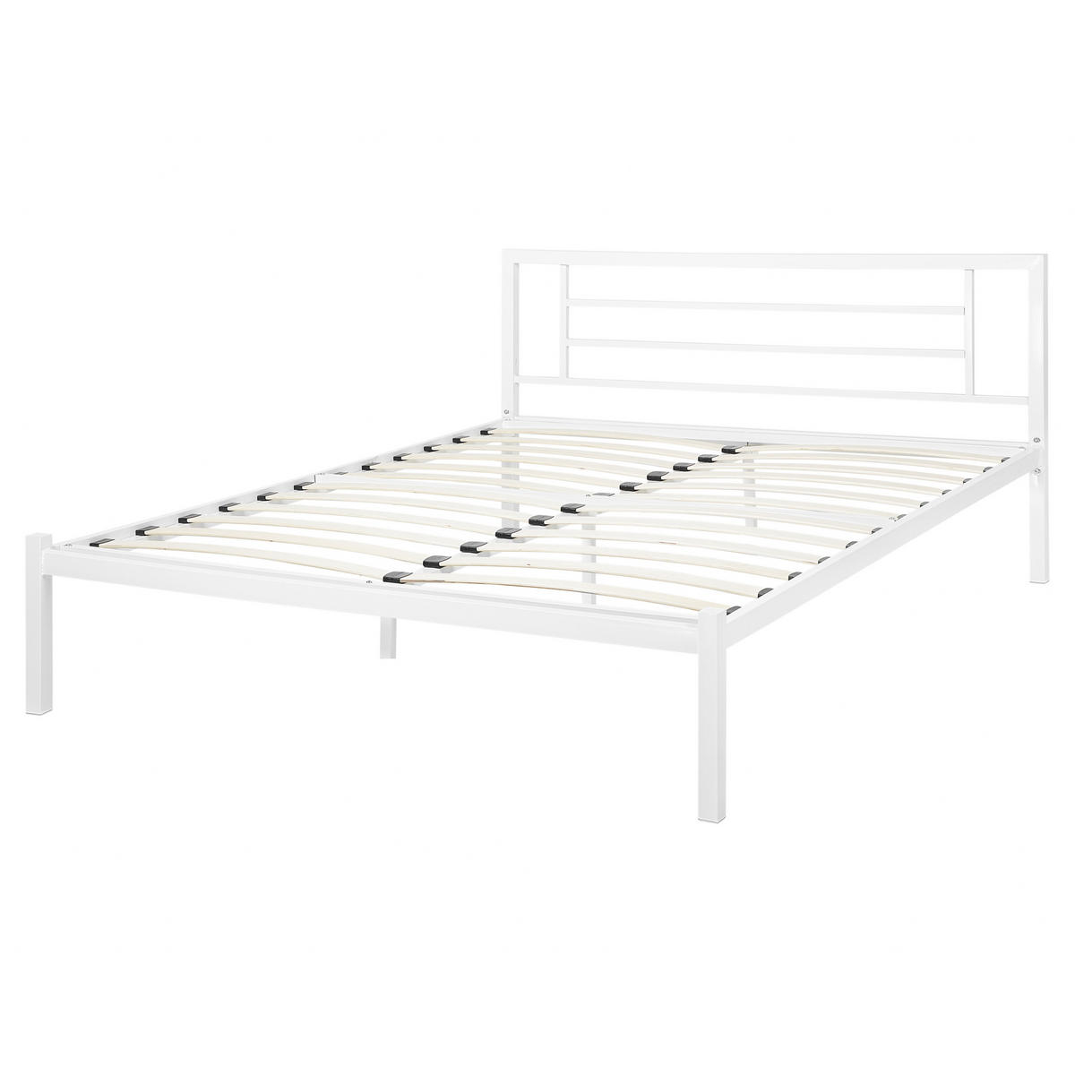 METALLBETT 140/200cm Weiß Cusset - Weiß, Metall (140/200cm) - Beliani