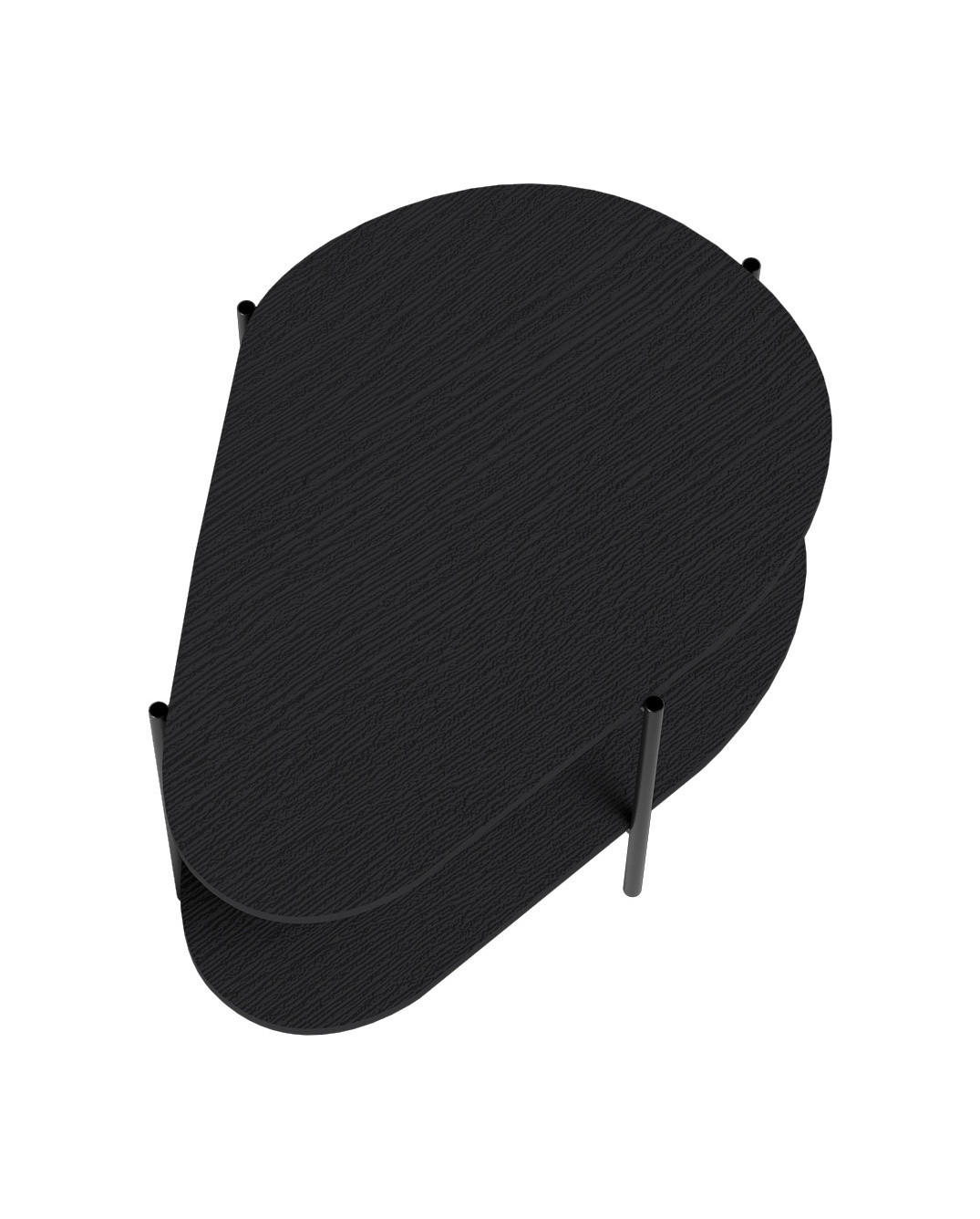 COUCHTISCH Malumi MM-8 Schwarz Paintflow - Schwarz, Holzwerkstoff (65/90/45cm)