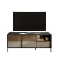 TV-MÖBEL mit 2 Türen, 1 Schublade und 1 Nische Everest - 156/40/64 cm - Grau, Holzwerkstoff (40/64/156cm) - Calicosy