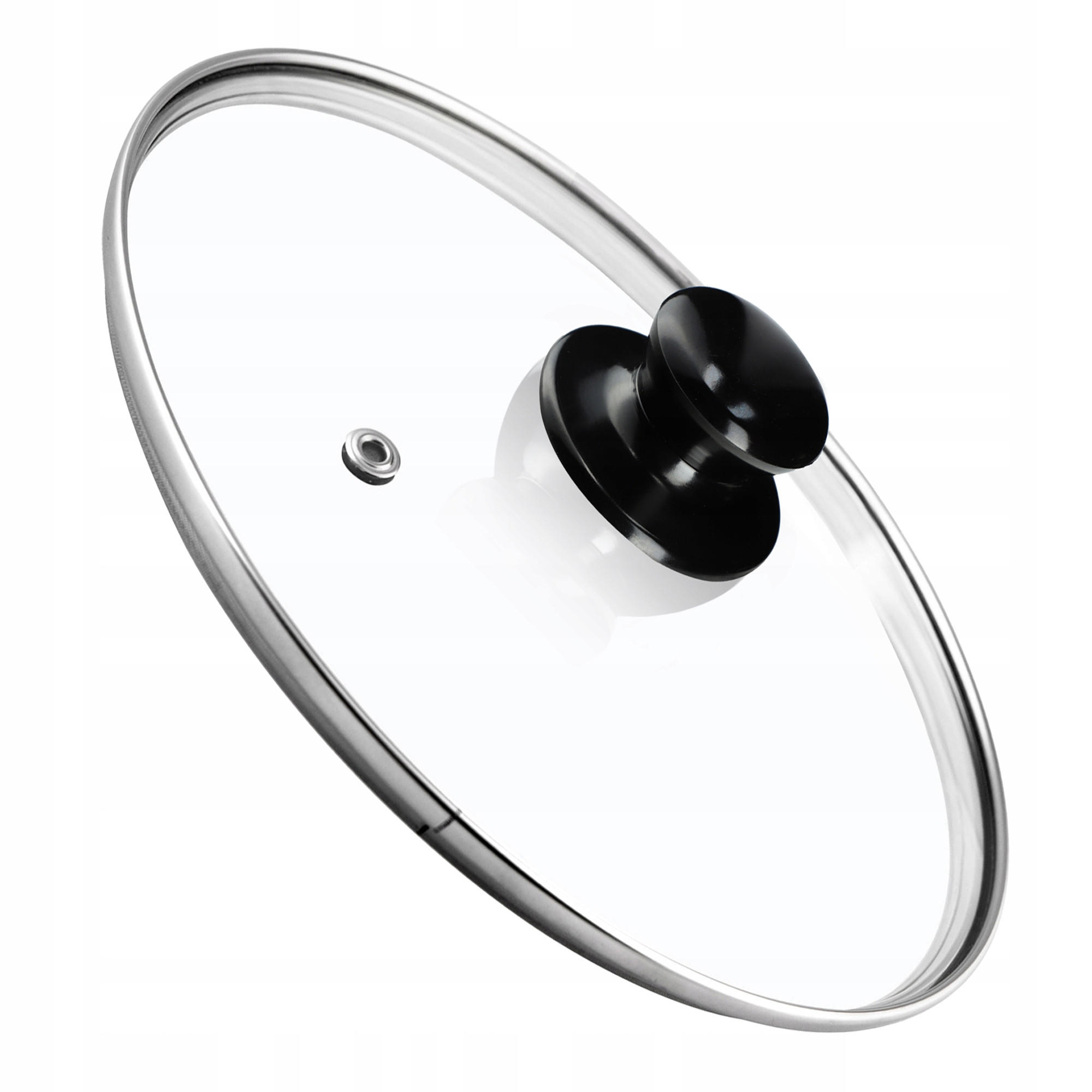 DECKEL mit schwarzem Griff, 30 cm, 1 Stück - Transparent, Glas/Kunststoff (30cm) - KADAX