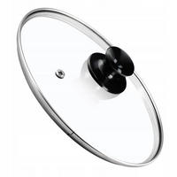 DECKEL mit schwarzem Griff, 30 cm, 1 Stück - Transparent, Glas/Kunststoff (30cm) - KADAX