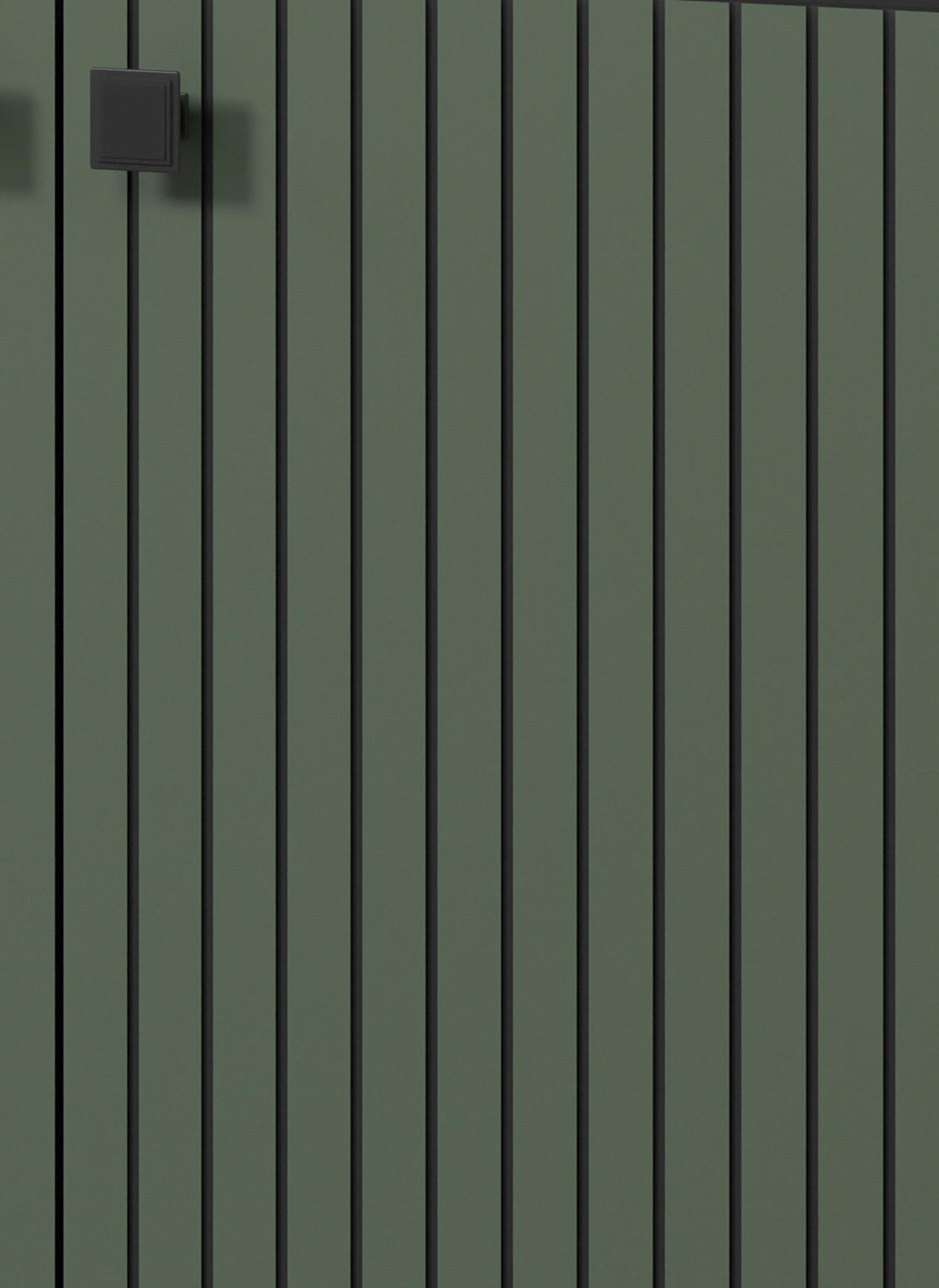 WASCHBECKENUNTERSCHRANK grün 80 cm, Badschrank auf Rollen - Schwarz/Grün, Holzwerkstoff/Metall (80/64/42cm) - Top.Furn