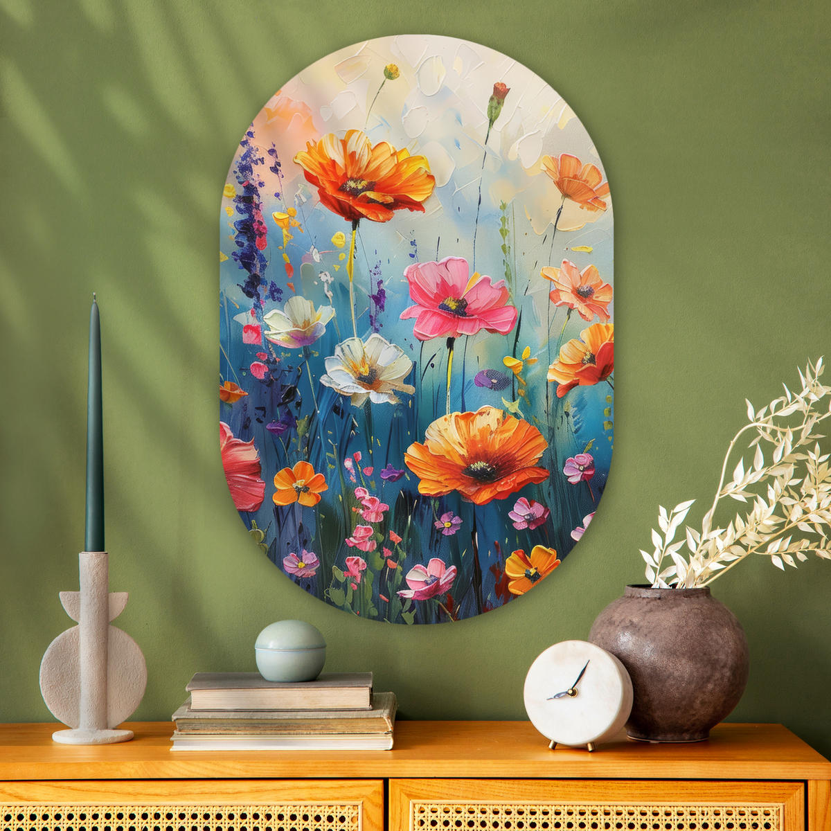 WANDBILD Blumen - Natur - Aquarell - Kunst 60x90 cm - Multicolor, Kunststoff (60/90cm) - MuchoWow