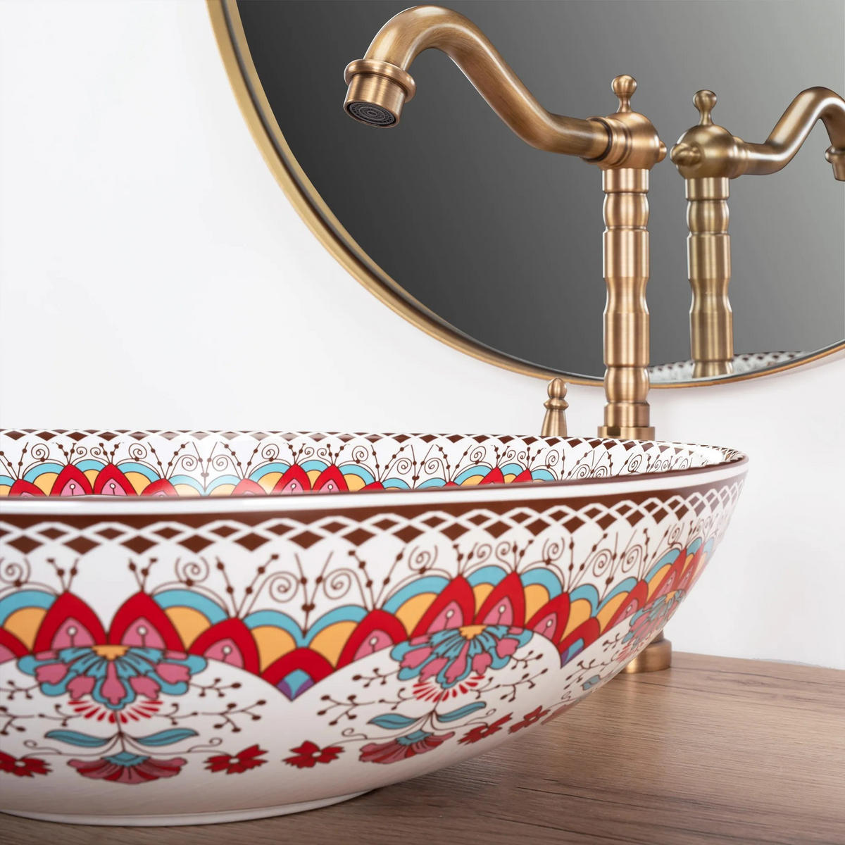 AUFSATZWASCHBECKEN Rea Peru - Multicolor, Keramik (40/11.5/40cm) - REA