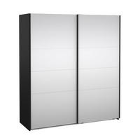 SCHIEBETÜRENSCHRANK, Catania, Schwarz, Holzwerkstoff, 179 x 67 x 201 cm - Schwarz, Holzwerkstoff (179/201/67cm) - ebuy24