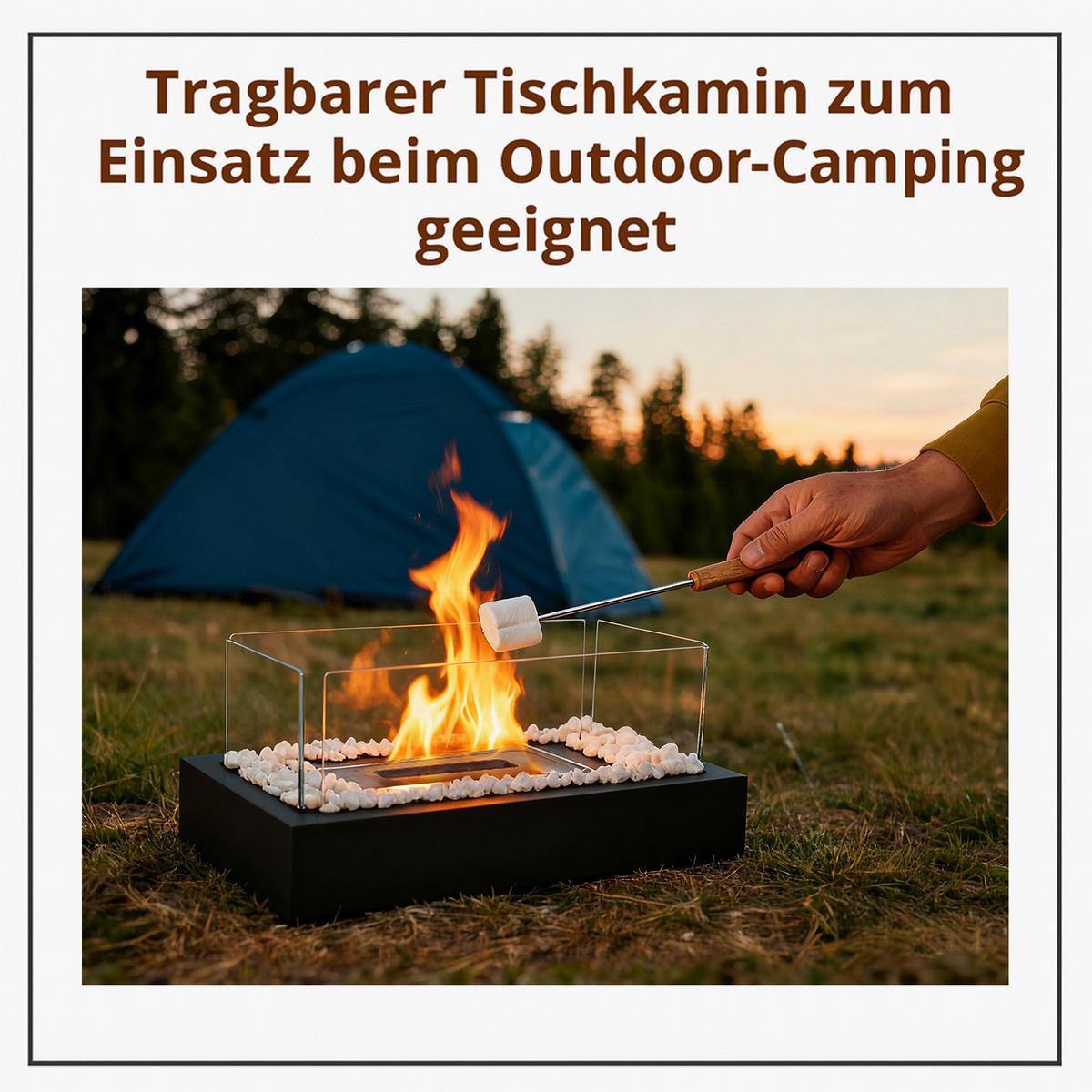 TISCHKAMIN Pyrothea 35/18/15 cm - Schwarz, Metall (18/15/35cm) - ZMH