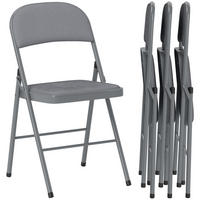KLAPPSESSEL Grau 4 Stück - Grau, Naturmaterialien (45/78/46cm) - GiPP