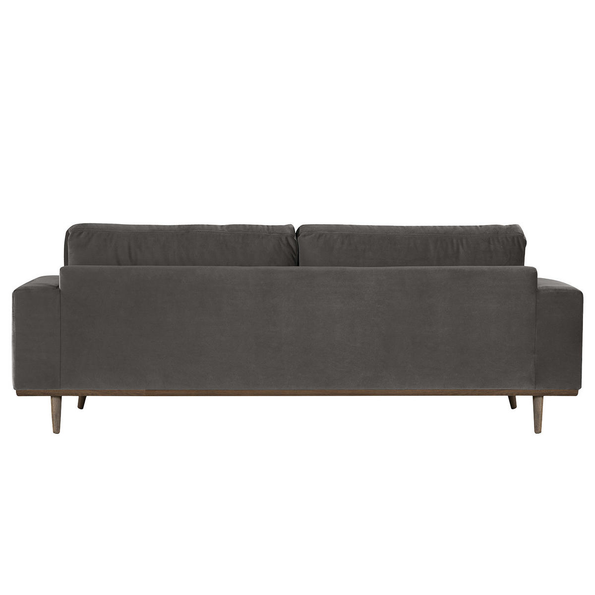 2-SITZER SOFA - Eichefarben/Dunkelgrau, Eichenholz/Textil (197/81/88cm) - home24