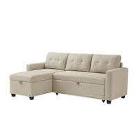 SOFA L-FORM Campina Beige 226 x 163 cm mit Schlaffunktion - Beige, Holz (226/163cm) - VitaliSpa