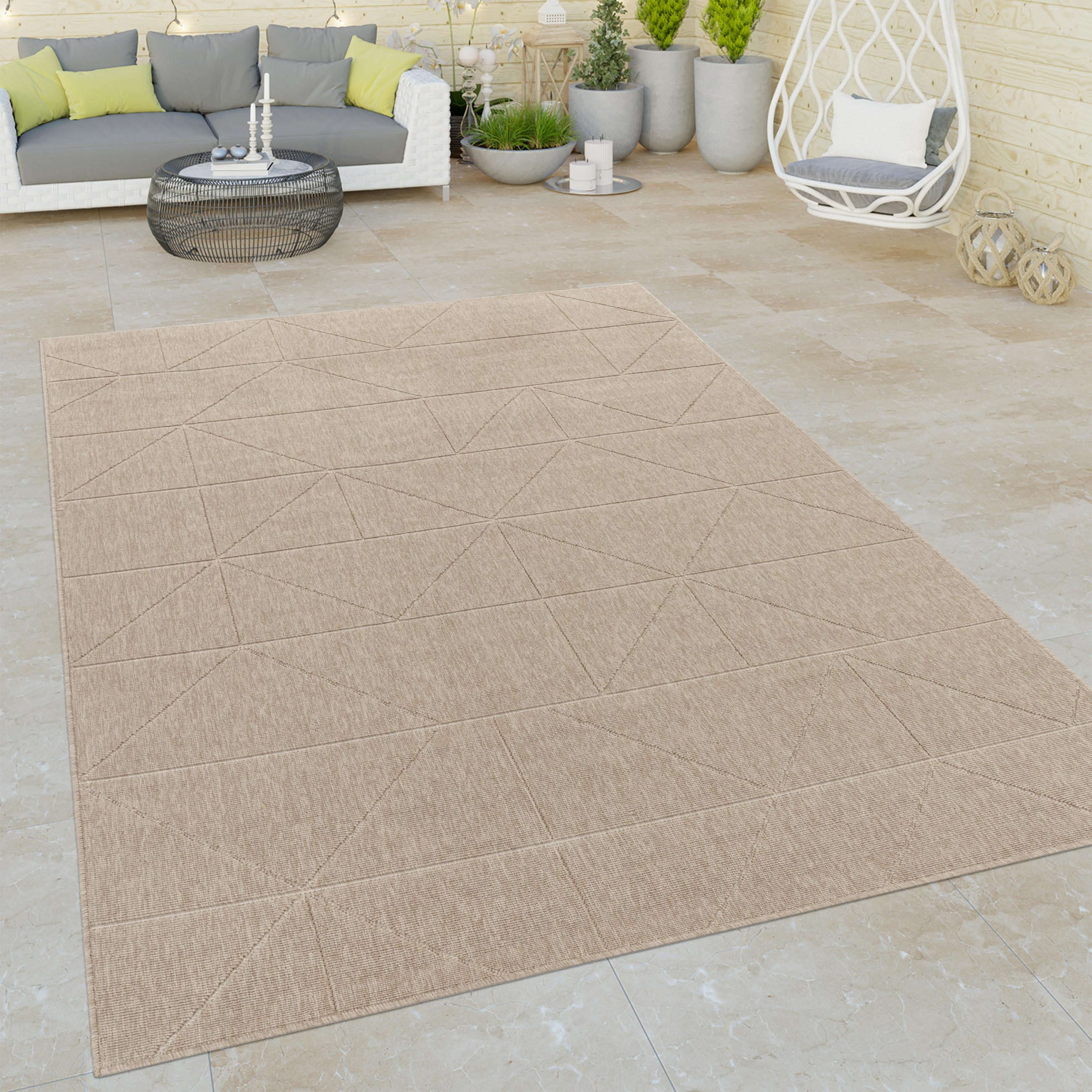 OUTDOORTEPPICH 160/230 cm Brugge 226 - Beige, Textil (160/230cm) - Paco Home