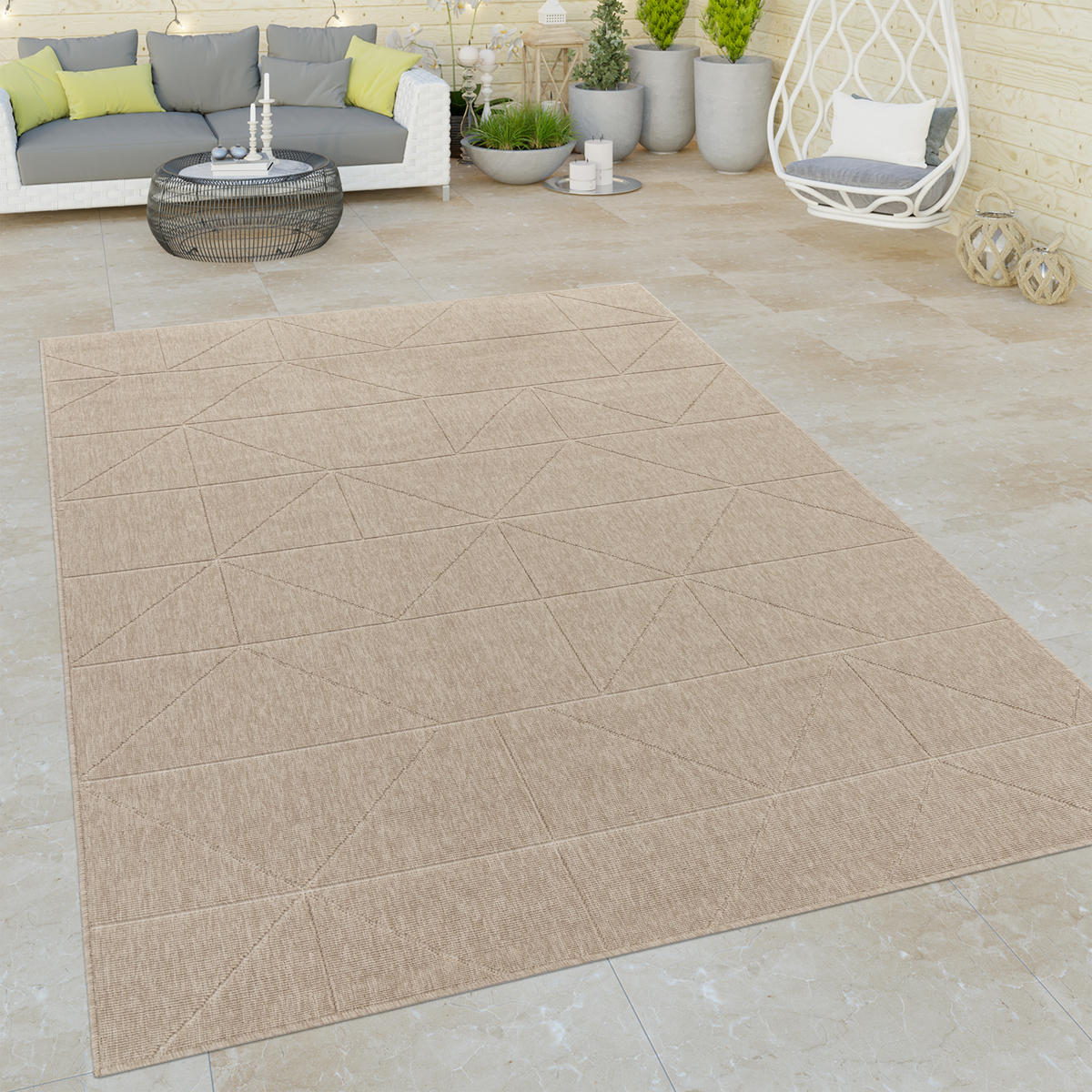 OUTDOORTEPPICH 160/230 cm Brugge 226 - Beige, Textil (160/230cm) - Paco Home