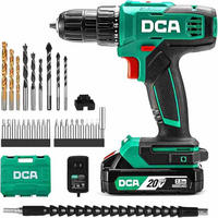 BOHRMASCHINE 20V-2.0Ah Akku, 40 Nm Drehmoment, 10 mm selbstspannendes Bohrfutter - Grün, Metall (22/20/20cm) - DCA