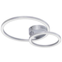 LED stropné svietidlo 30x40,5x6,7 cm - strieborná, plast (40.5/30/6.7cm) - Nettlife