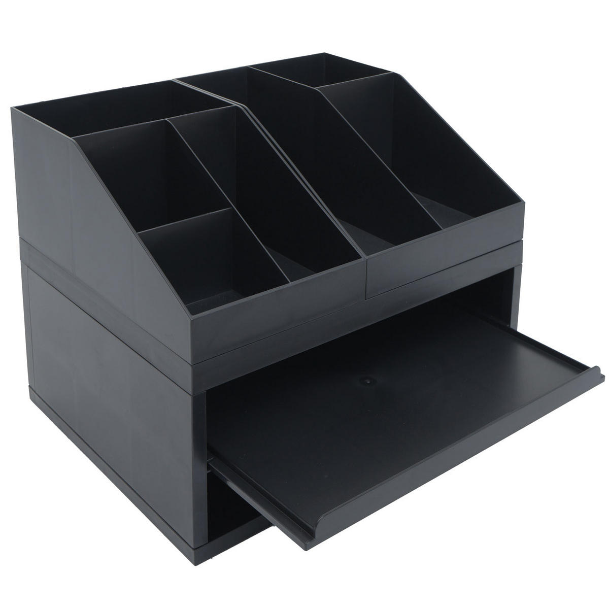 SCHREIBTISCH ORGANIZER Schwarz - Schwarz, Kunststoff (35/28/25cm) - MCW