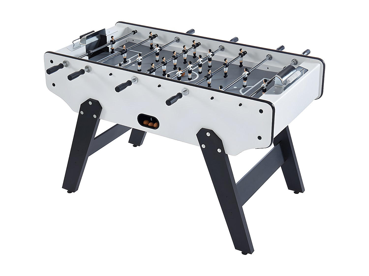 TISCHFUSSBALLTISCH - MDF - 153 x 77,6 x 96 cm - Weiß - SUAREZ - Weiß, Holz (153/77.6cm) - Vente-Unique