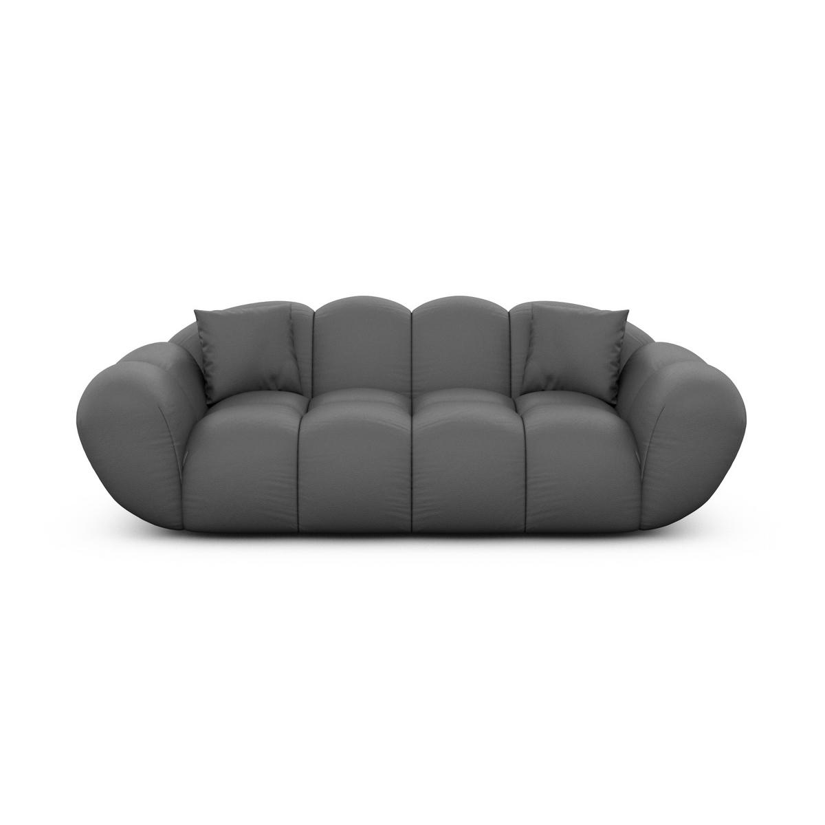 2-SITZER-SOFA Liva Dunkelgrau Kunstleder - Dunkelgrau, Kunststoff (200/70/93cm) - VAROYAL