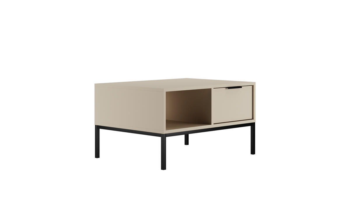 COUCHTISCH Austin_80 60/45/80 - Kaschmir/Schwarz, Holzwerkstoff (80/60/45cm) - RAUMHIRSCH FURNITURE