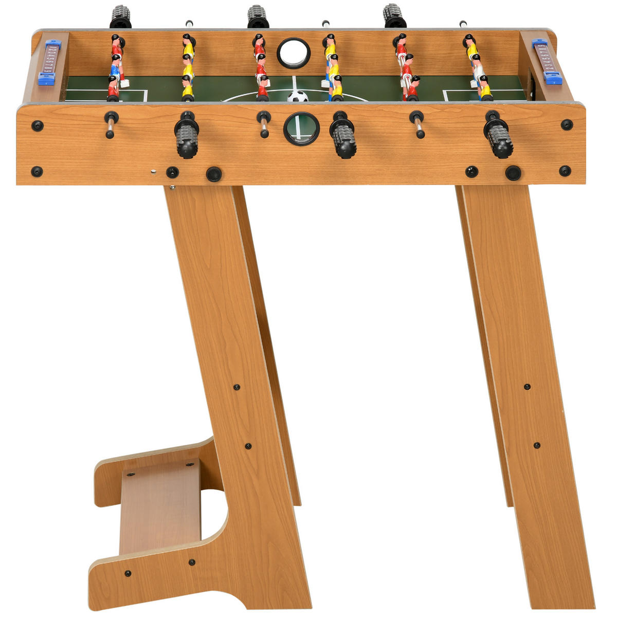 TISCHFUSBALL DE-18852 mit 18 Spielern & 2 Bällen - Naturfarben, Holzwerkstoff (37/69cm) - ComfortXL